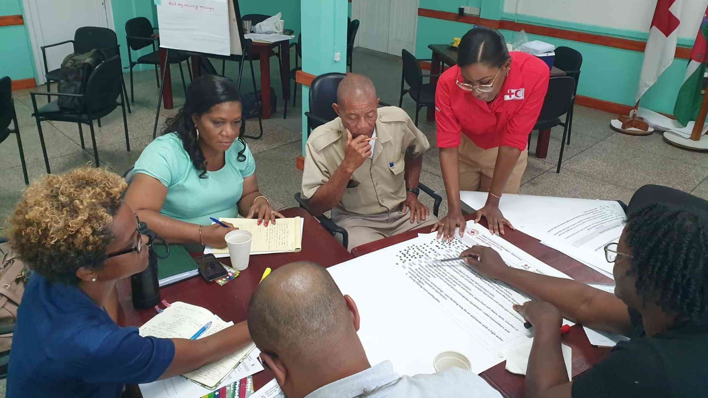 The IFRC, in collaboration with the Dominica Red Cross, organized a Public Awareness and Public Education (PAPE) workshop 8-9 March, 2023, as part of the Alert Hub initiative.