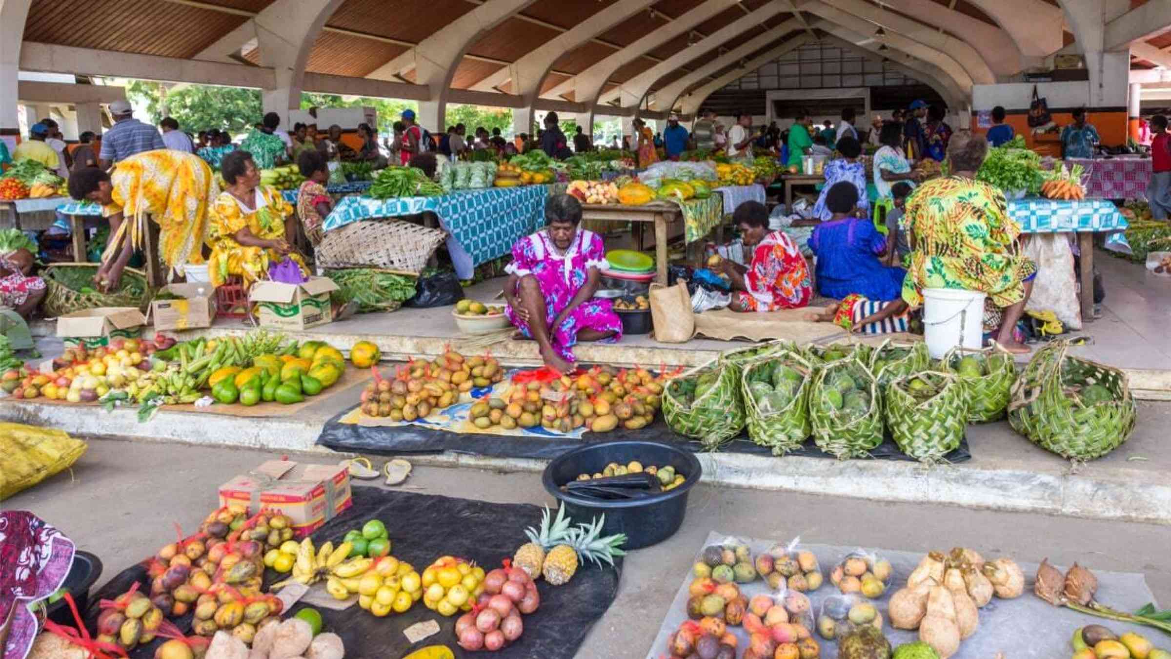 Fruit market in Vanuatu