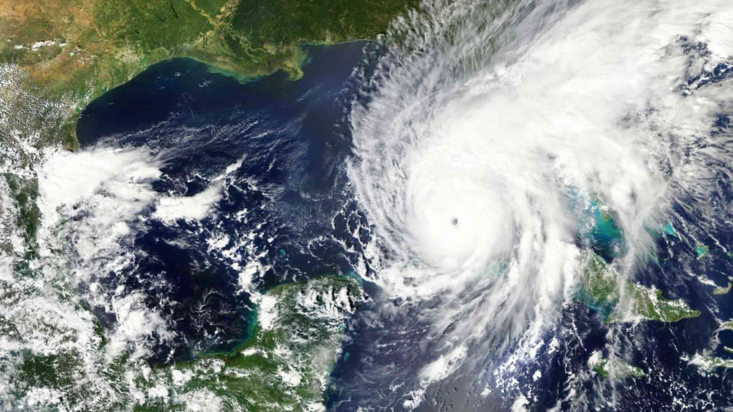 Satellite image of Hurrican Ian heading towards Florida, USA.