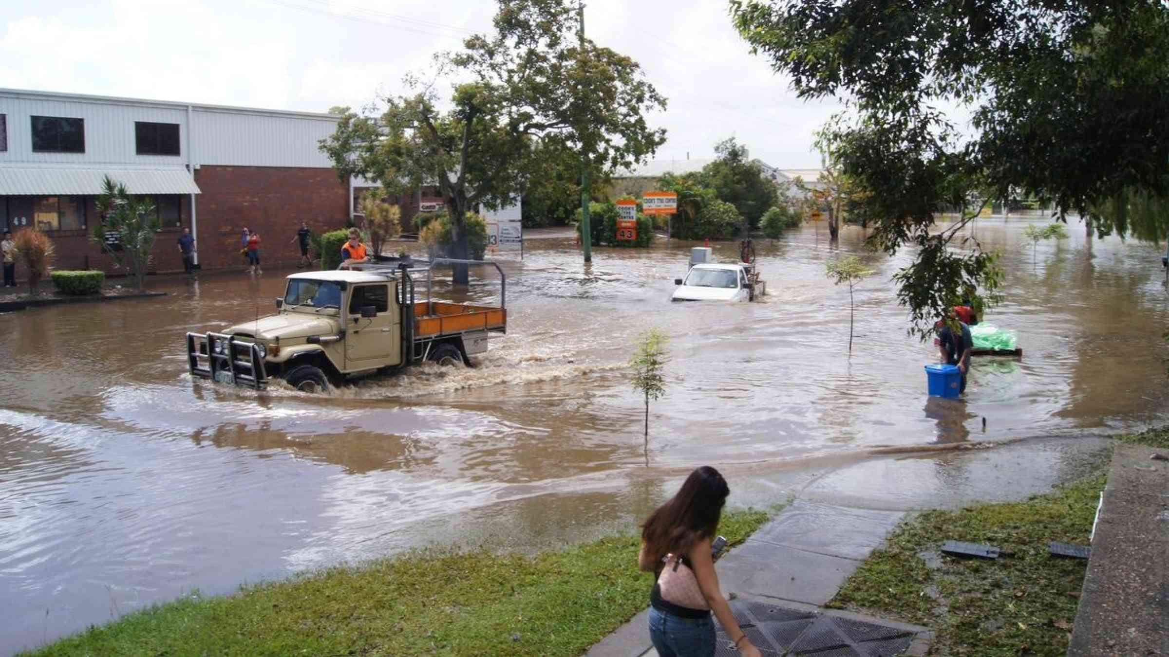 Flooded street, Quensland, 2011