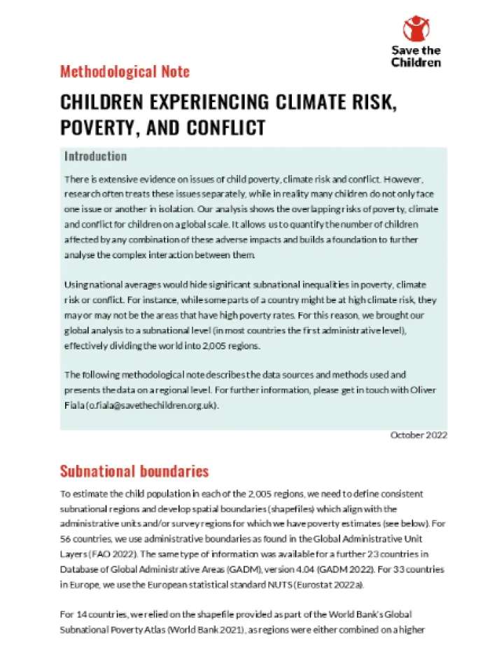 Cover and source: Save the Children UK