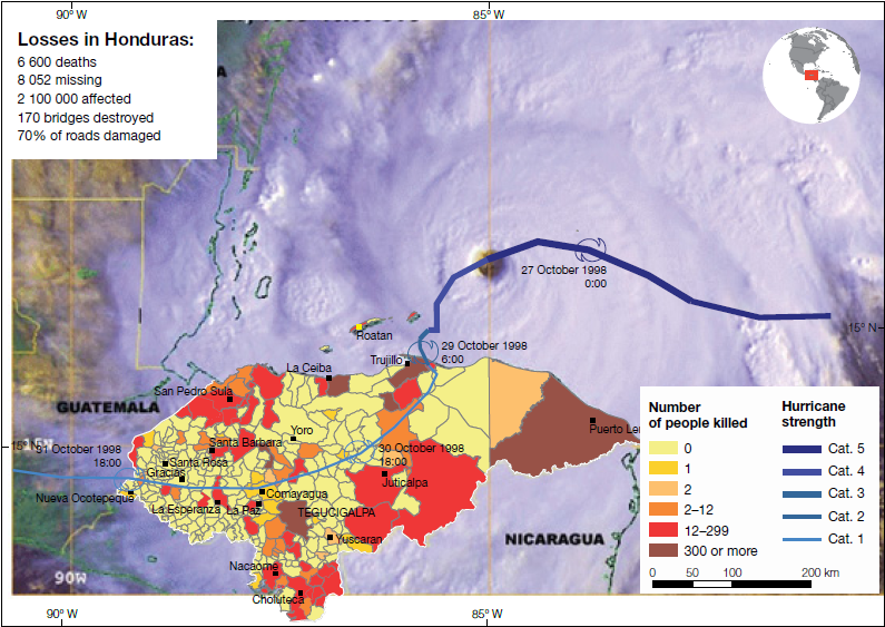 Figure 1.6 Translating hurricane hazard into disaster risk