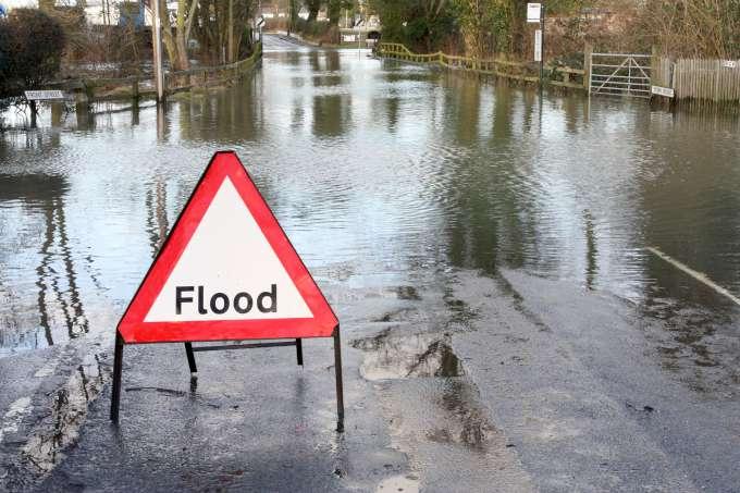 Flooded street