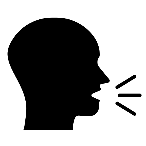 Talking head icon