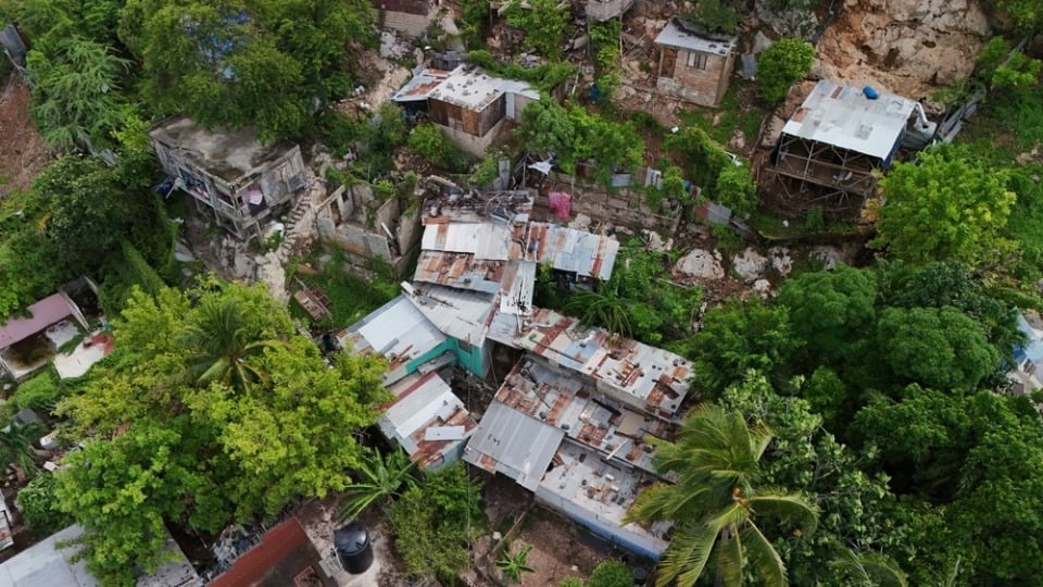 Storm damage in Kingston, Jamaica