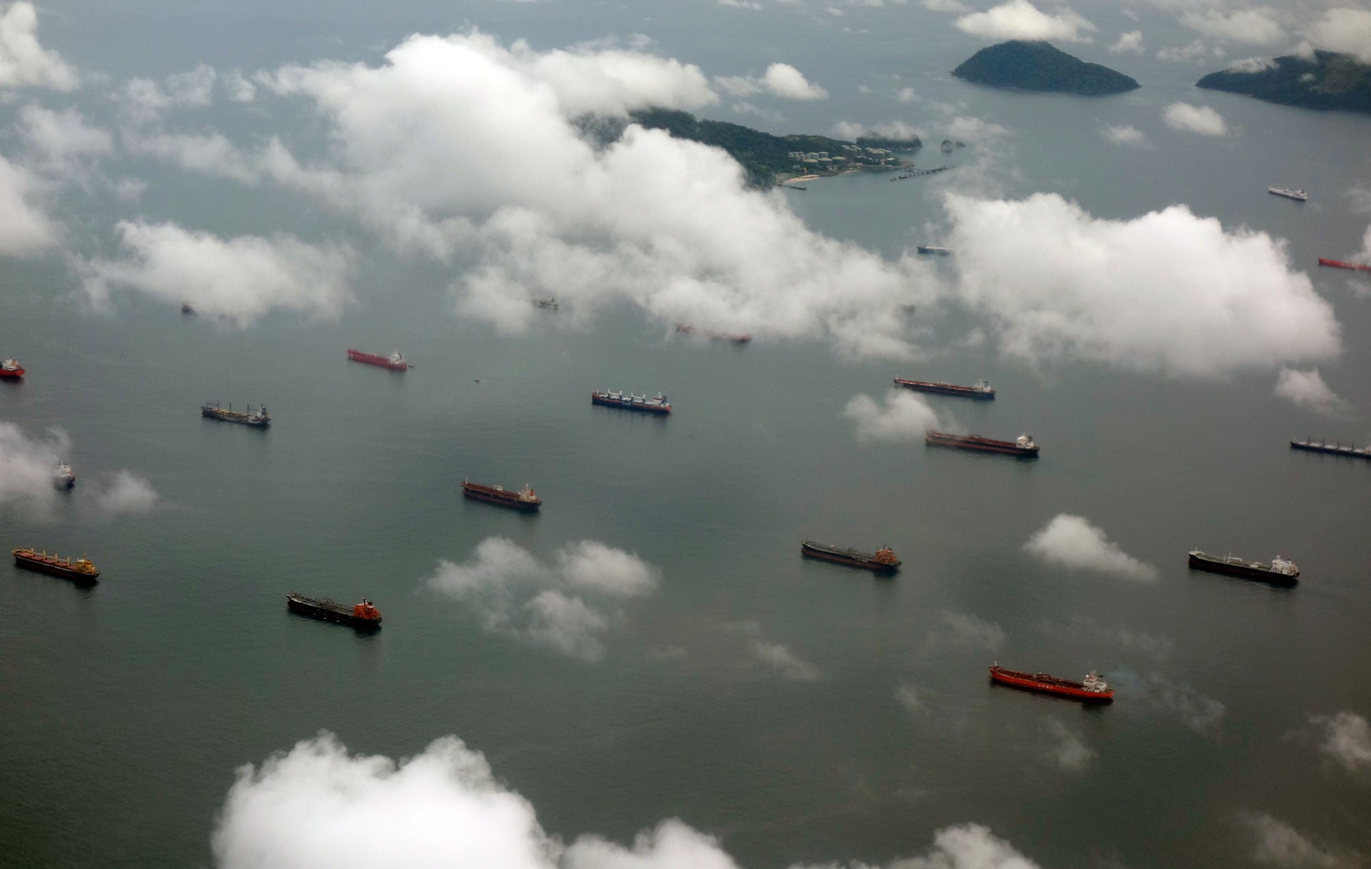 Shipping congestion at the Panama Canal