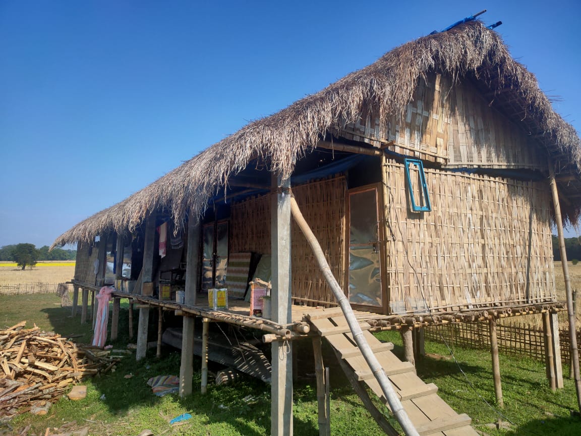 The exterior of a chang ghar