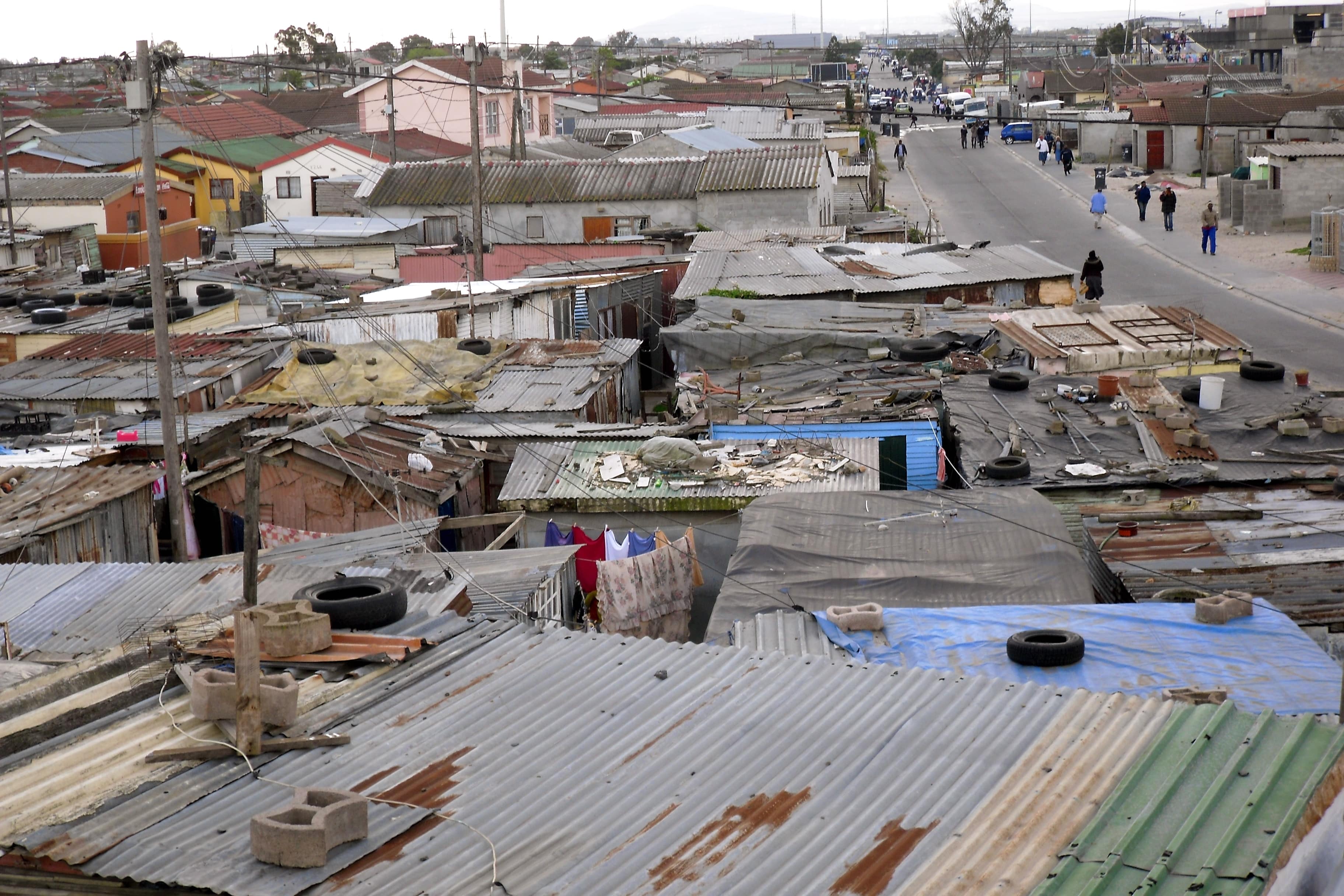Typical roofs in an informal settlement. 
