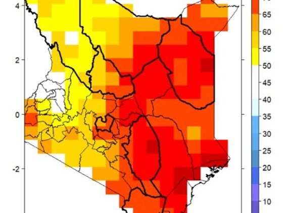 Kenya-wide map for Oct-Nov-Dec 2020