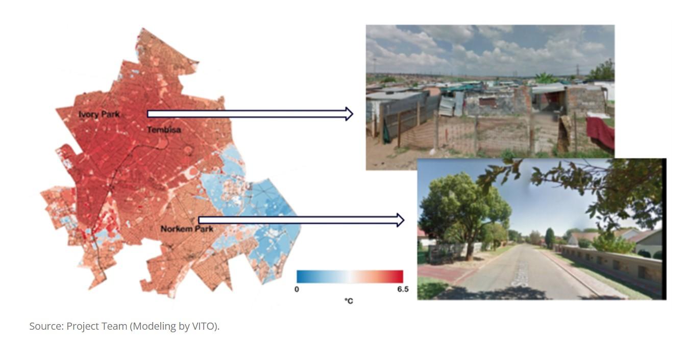 Contrast between neighborhoods