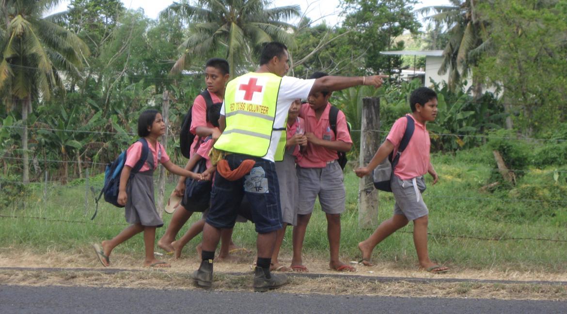 Samoa Red Cross school drill
