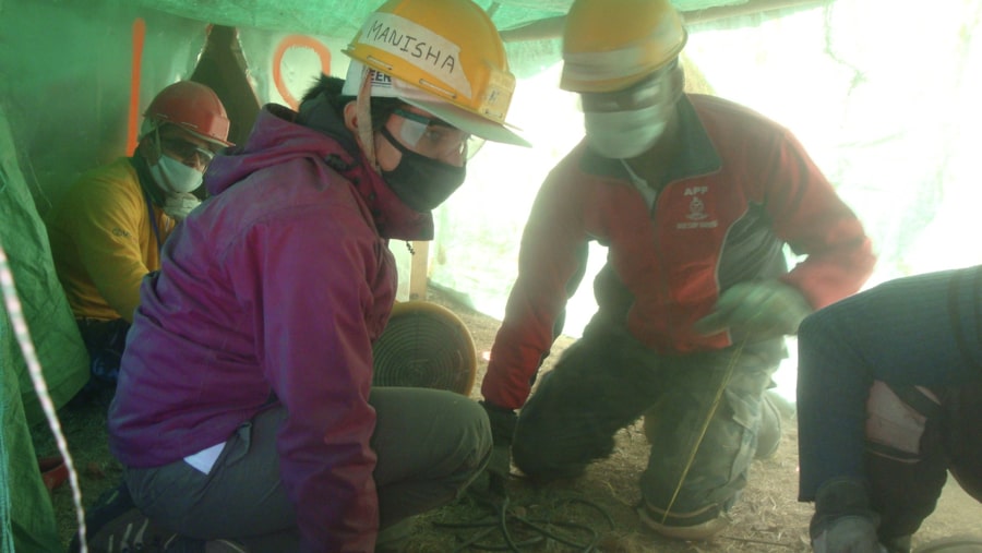 Manisha while on an emergency response training