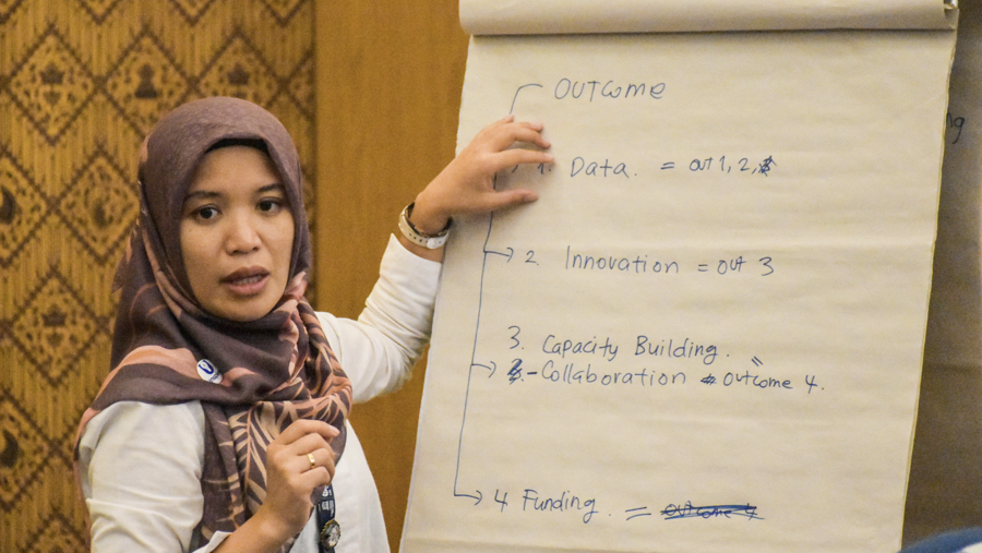 Dr. Nuraini Rahma Hanifa during a workshop