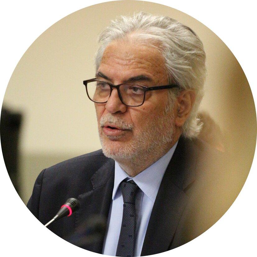 Christos Stylianides, Greece's Minister for the Climate Crisis and Civil Protection, speaking during the Action-Oriented Dialogue in Athens on 21 October 2022