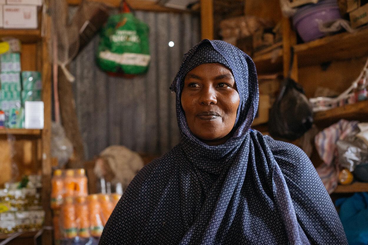 Cash assistance by the Kenyan Red Cross has helped this shop owner in Kenya get back in business. Cash assistance is one of the major components of anticipatory action.