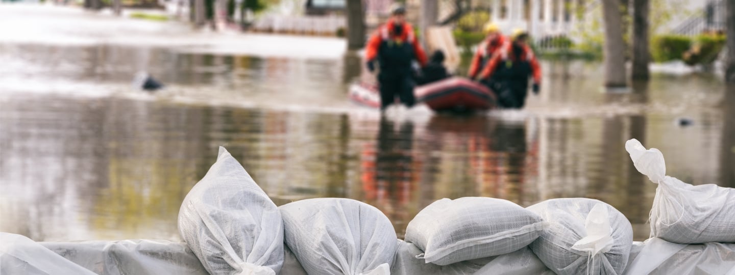 Bags protecting from floods