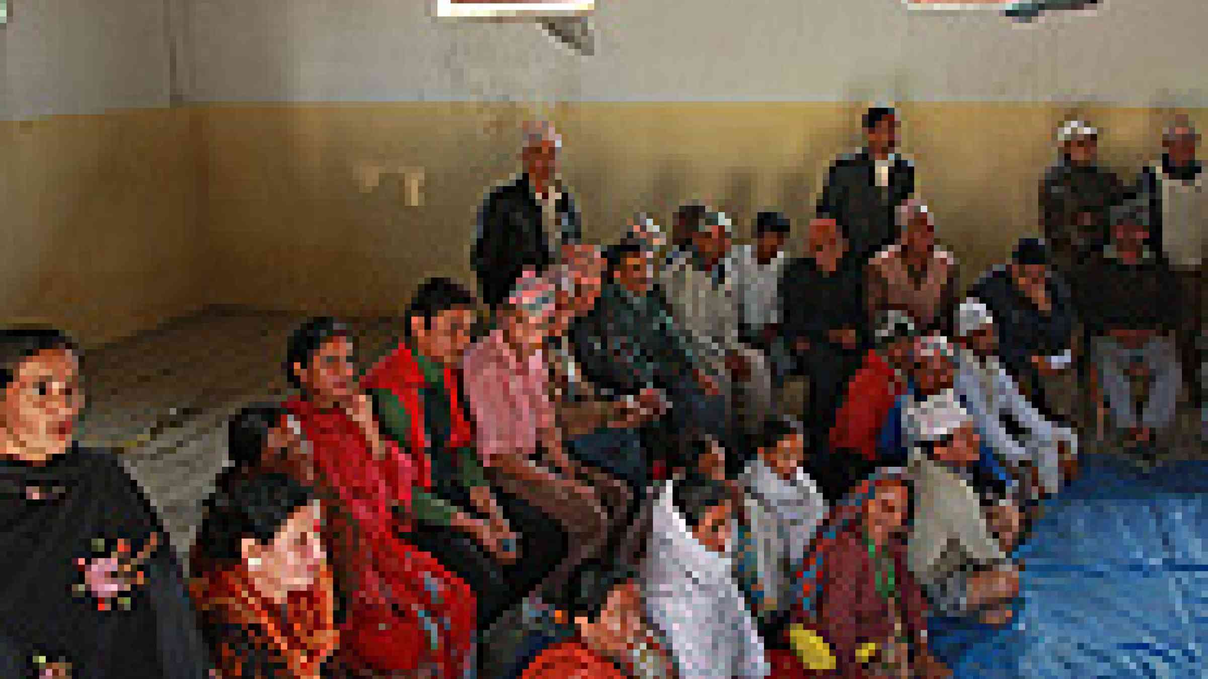 Photo of a community meeting in Kaski, Nepal, copyright the World Bank