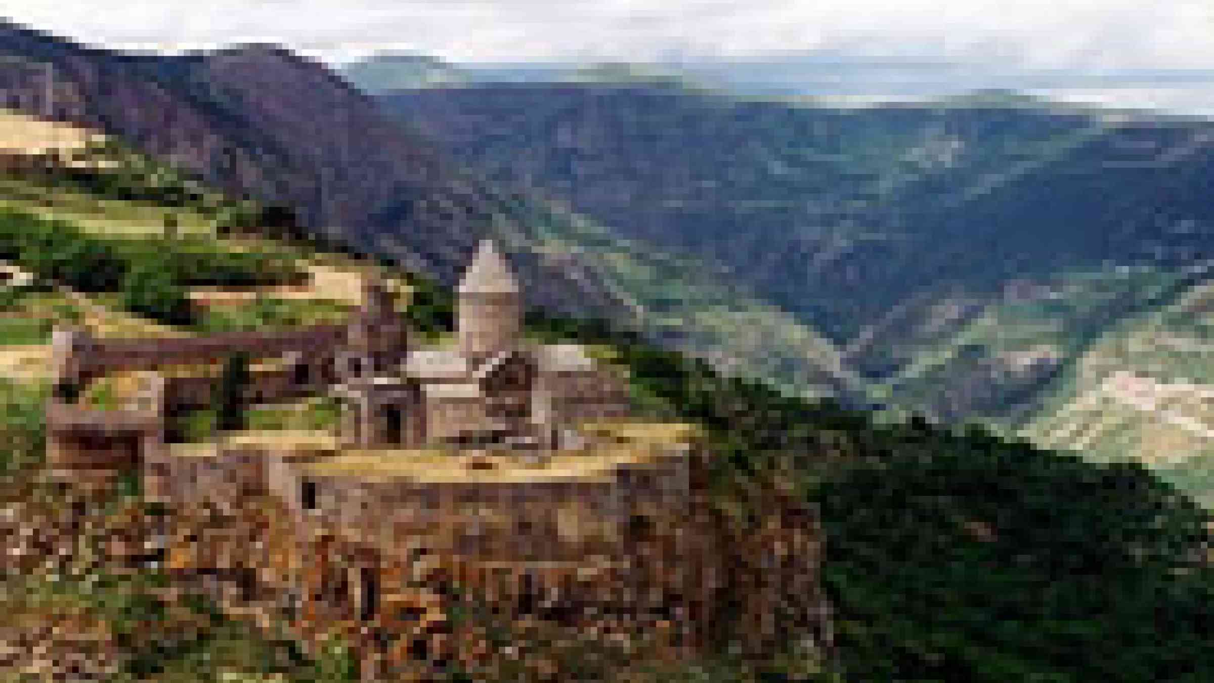 photo of Tatev Monastery, Armenia, by flicker user Tommy and Georgie, Creative Commons Attribution 2.0 Generic, http://www.flickr.com/photos/thomasfrederick/2184913934