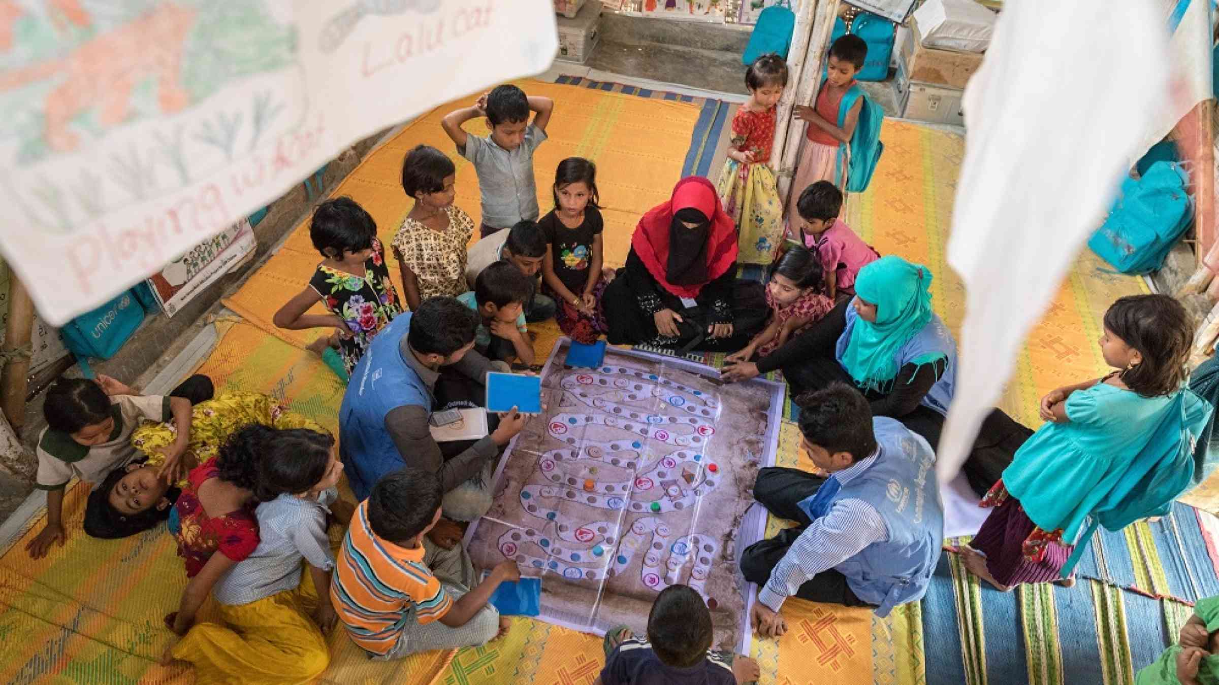Children in Bangladesh learn DRR through play