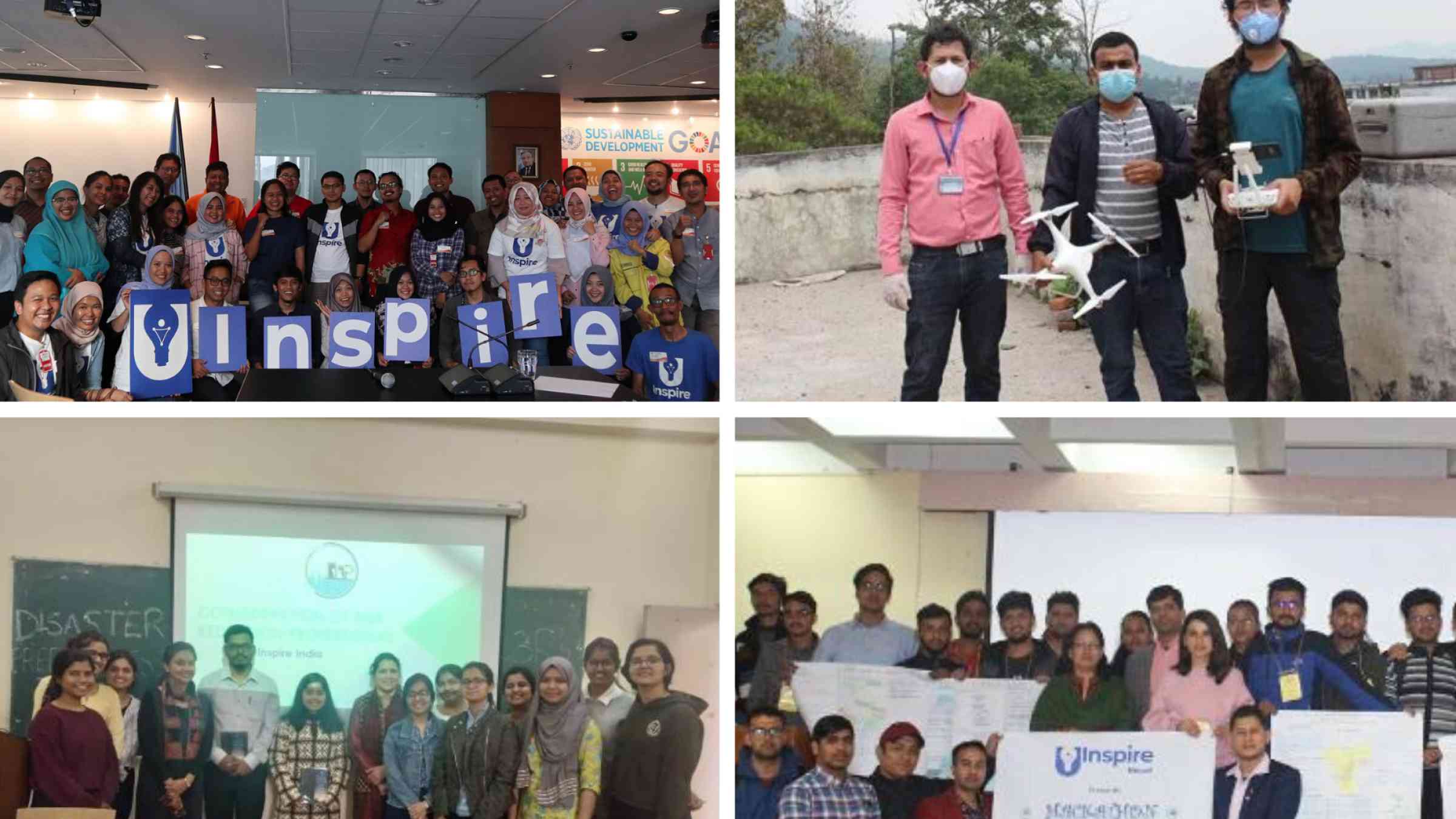 Photos of U-Inspire national chapters in Nepal, India and Indonesia 