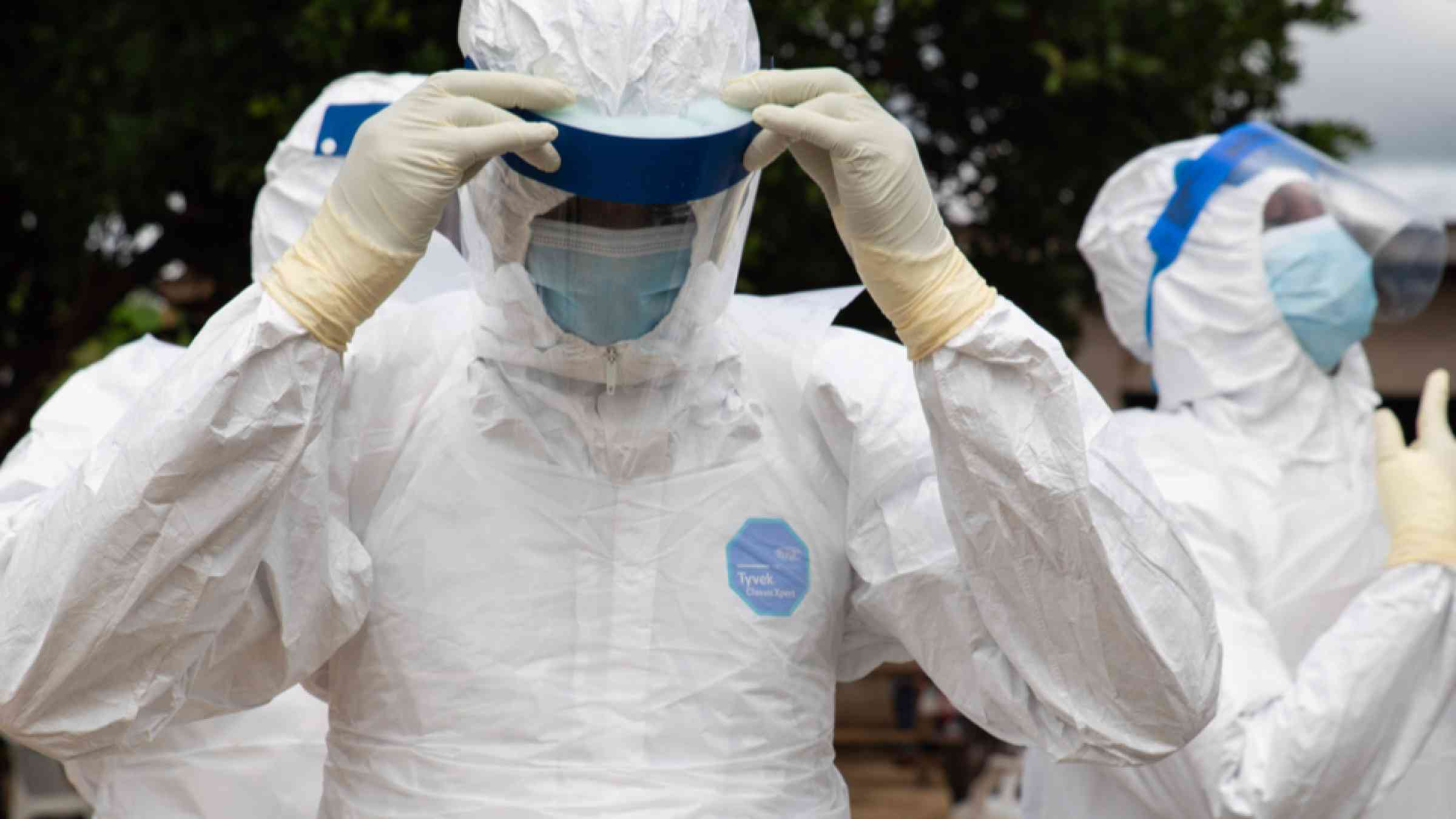 Burial team during the Ebola epidemic in Sierra Leone, 2015