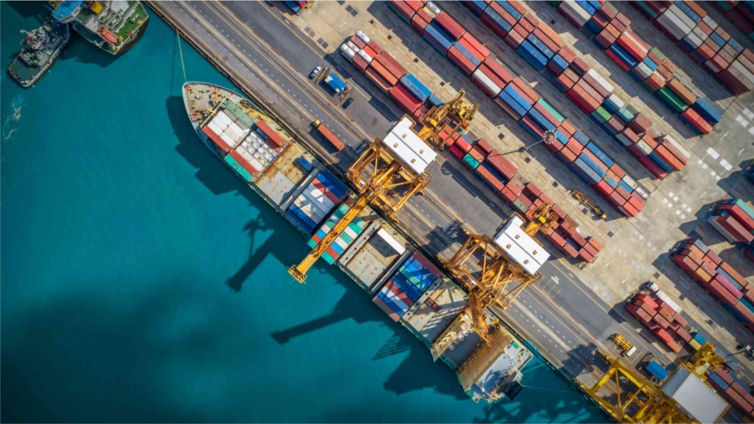 Cargo ship at port
