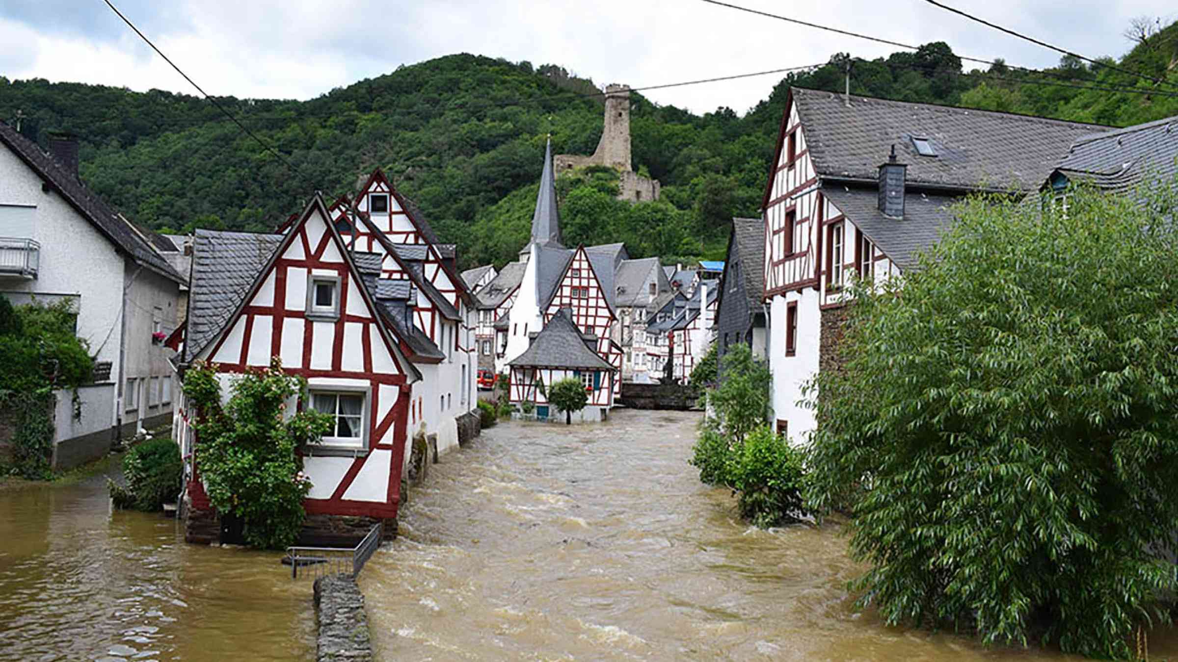 Flood in Monreal, Germany