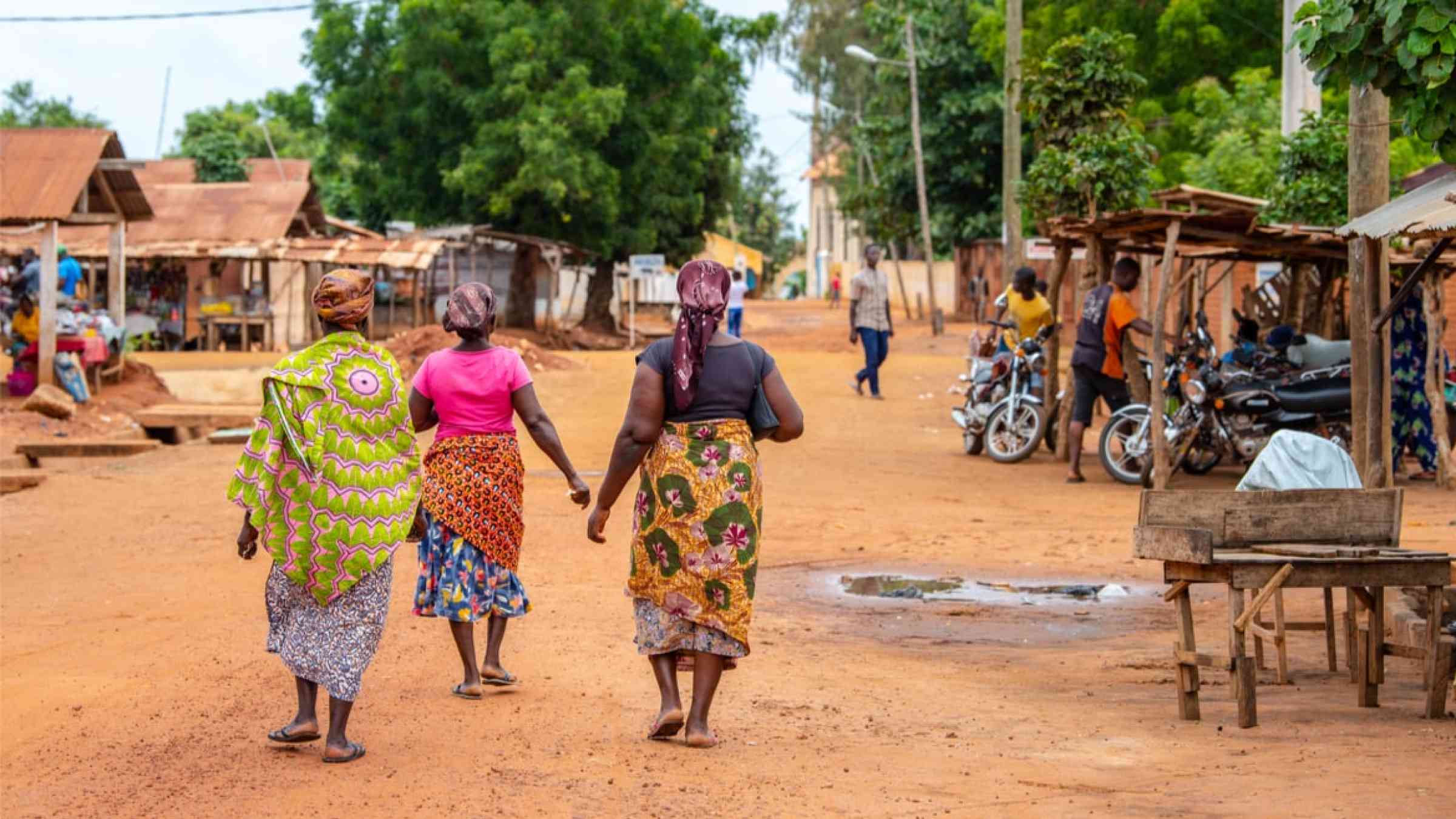 Women walking in Togoville, Togo