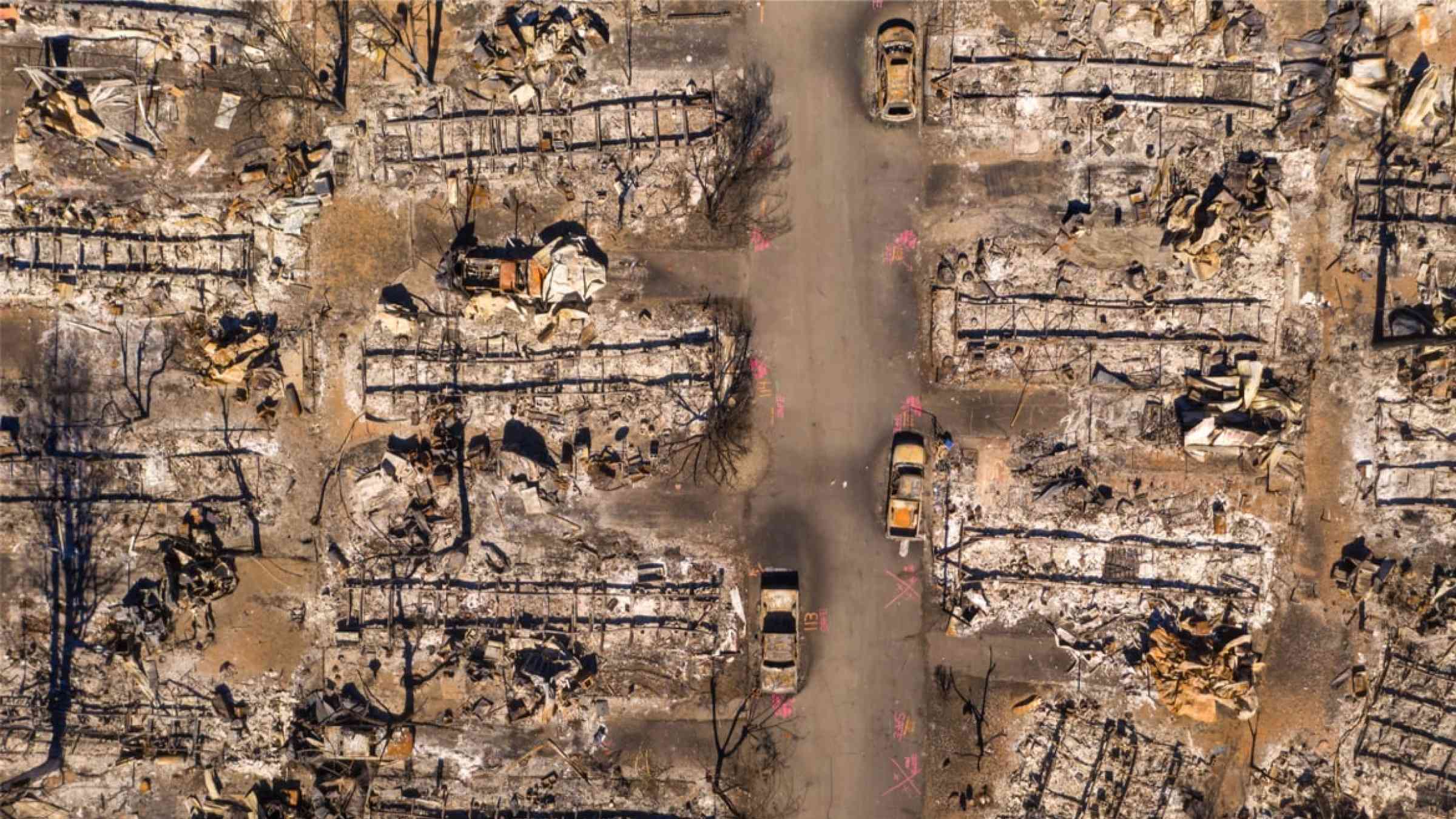 Burned mobile home park in Phoenix Talent Medford, Oregon (2020)