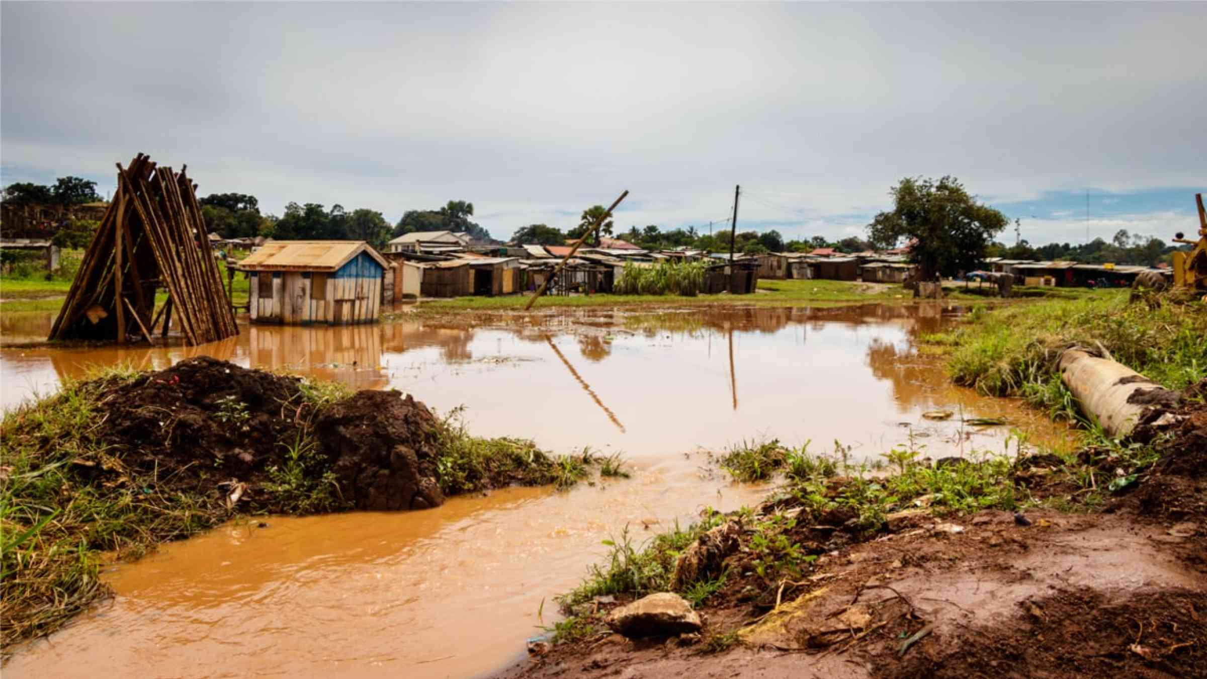 The city of Lira in Uganda affected by floods