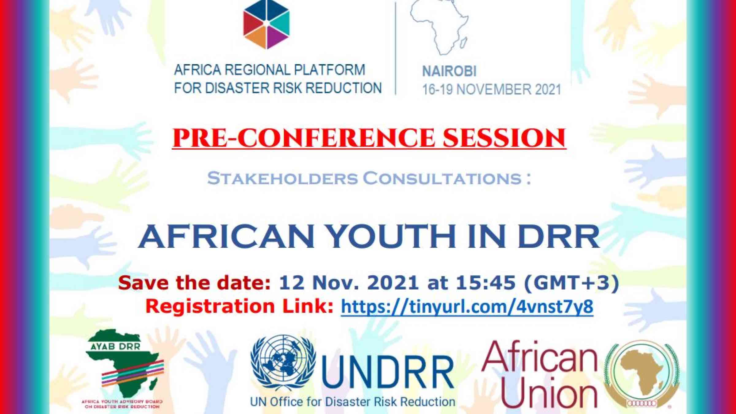 The Africa Youth Advisory Board (AYAB) leads an event at the Africa Regional Platform for DRR