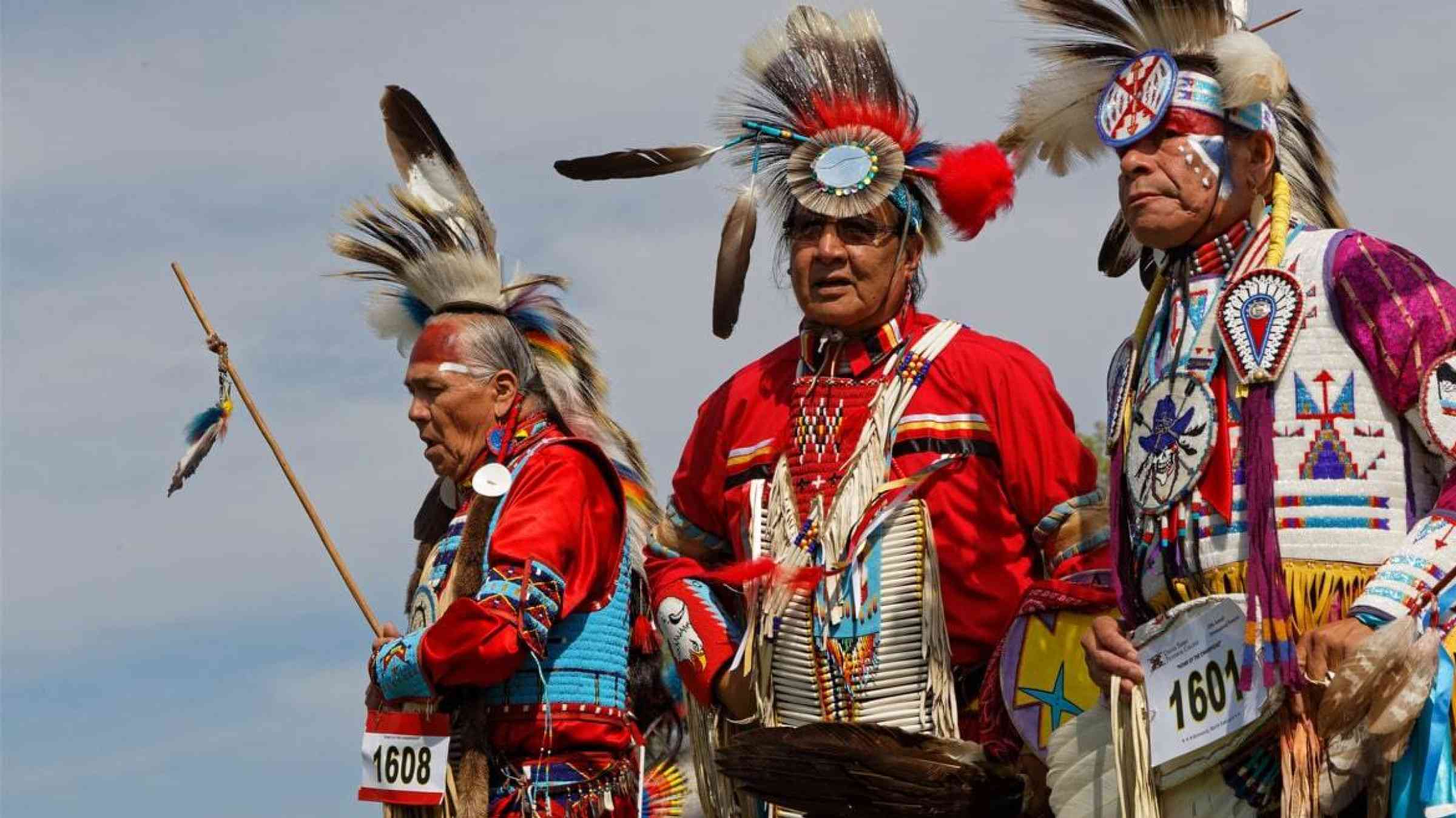 Native elders attend a United Tribes Powwow