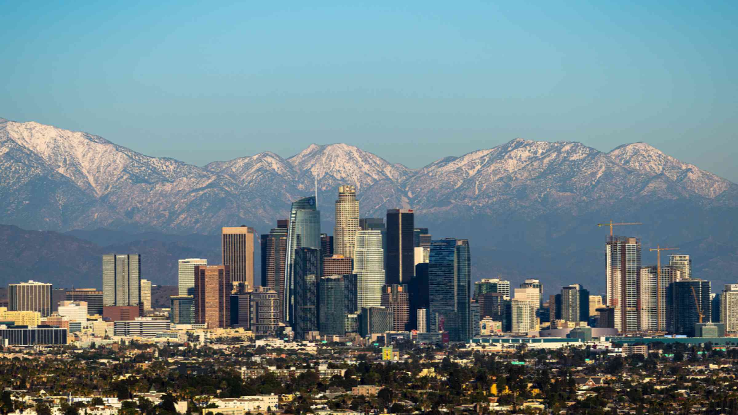 Skyline of downtown Los Angeles, California