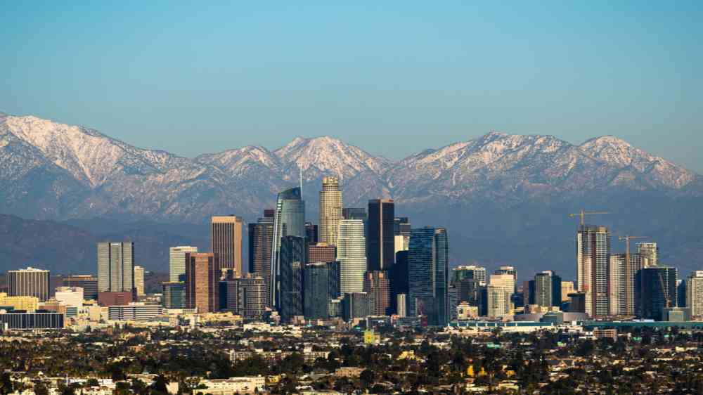 Skyline of downtown Los Angeles, California