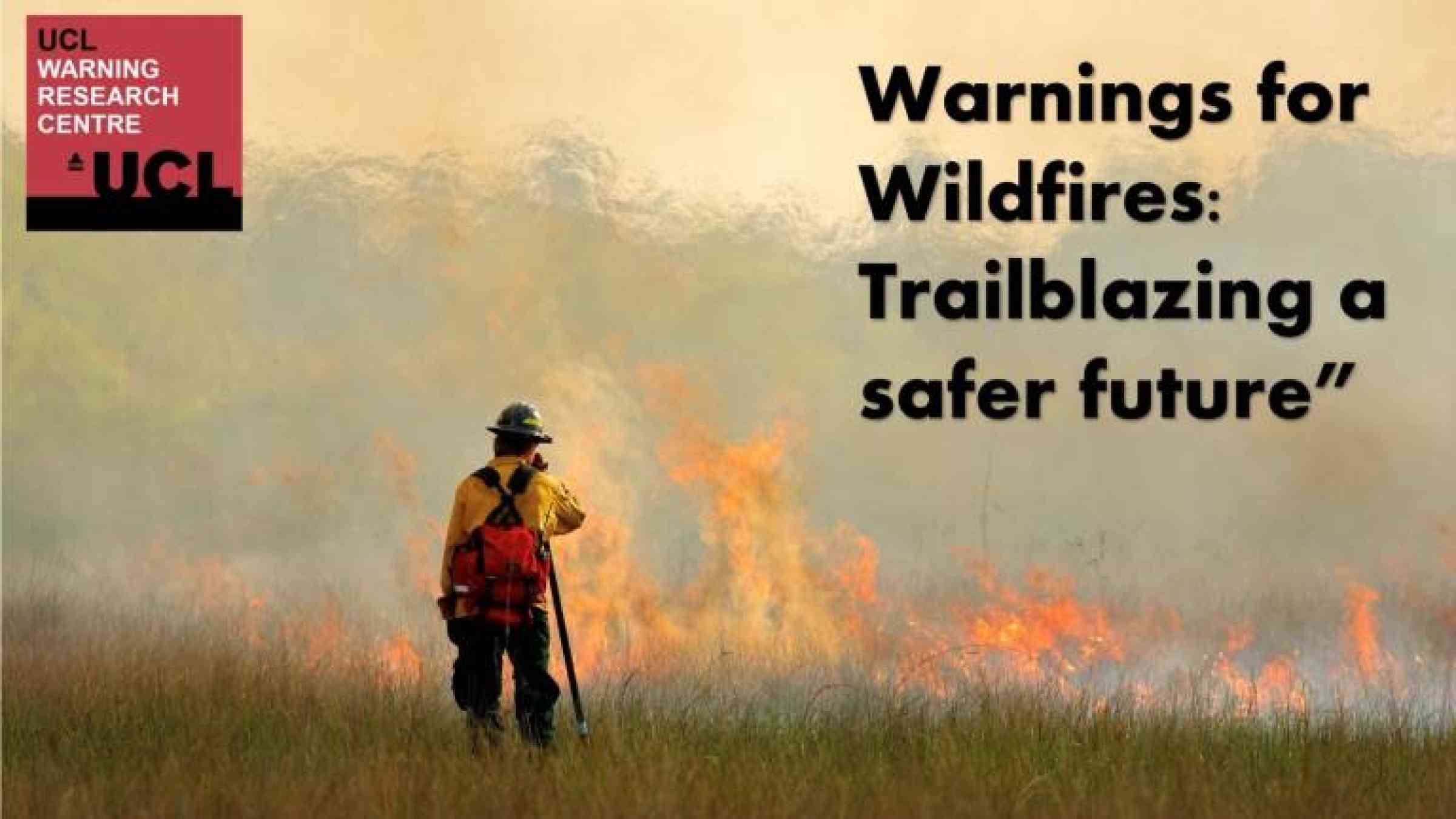 Banner for Warnings for Wildfires webinar