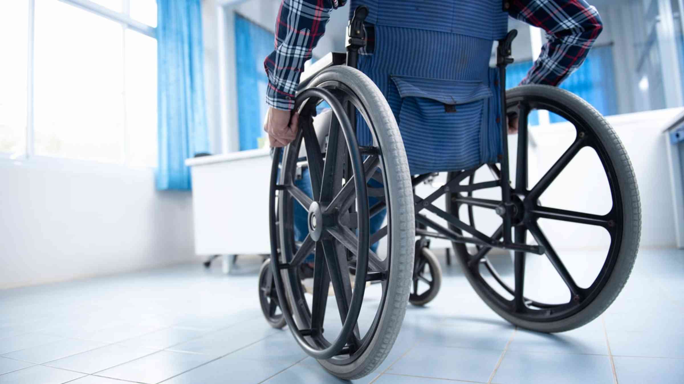Disabled person on a wheelchair