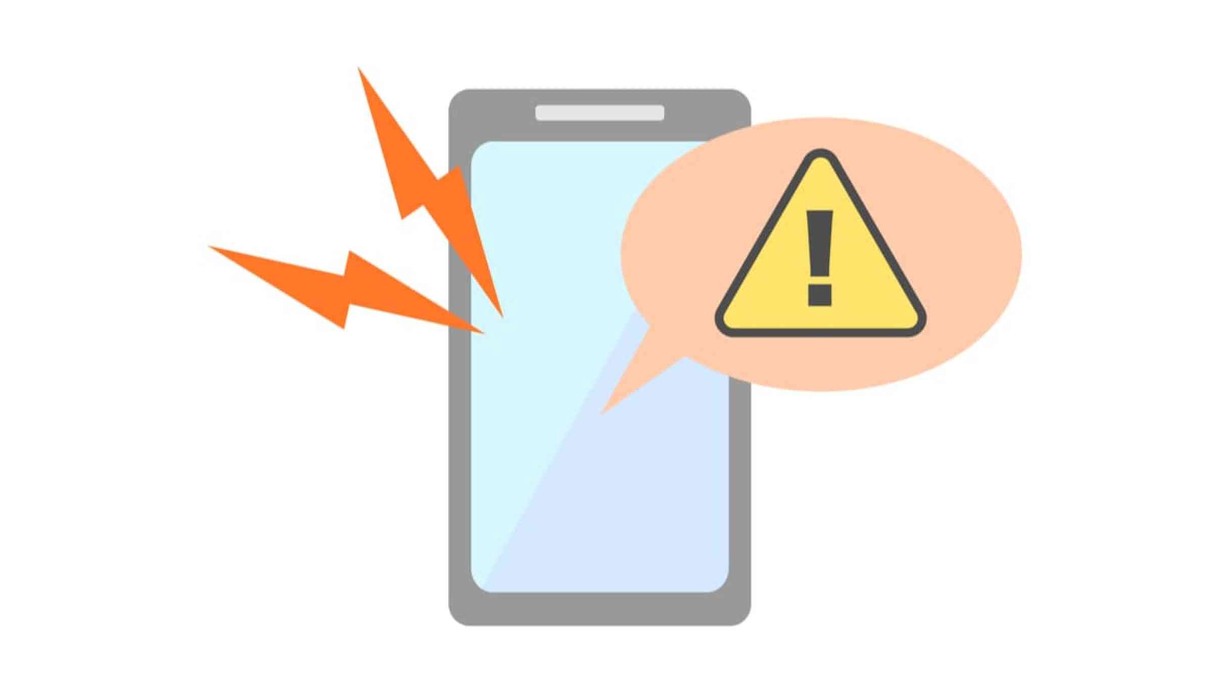 Smartphone receives warning