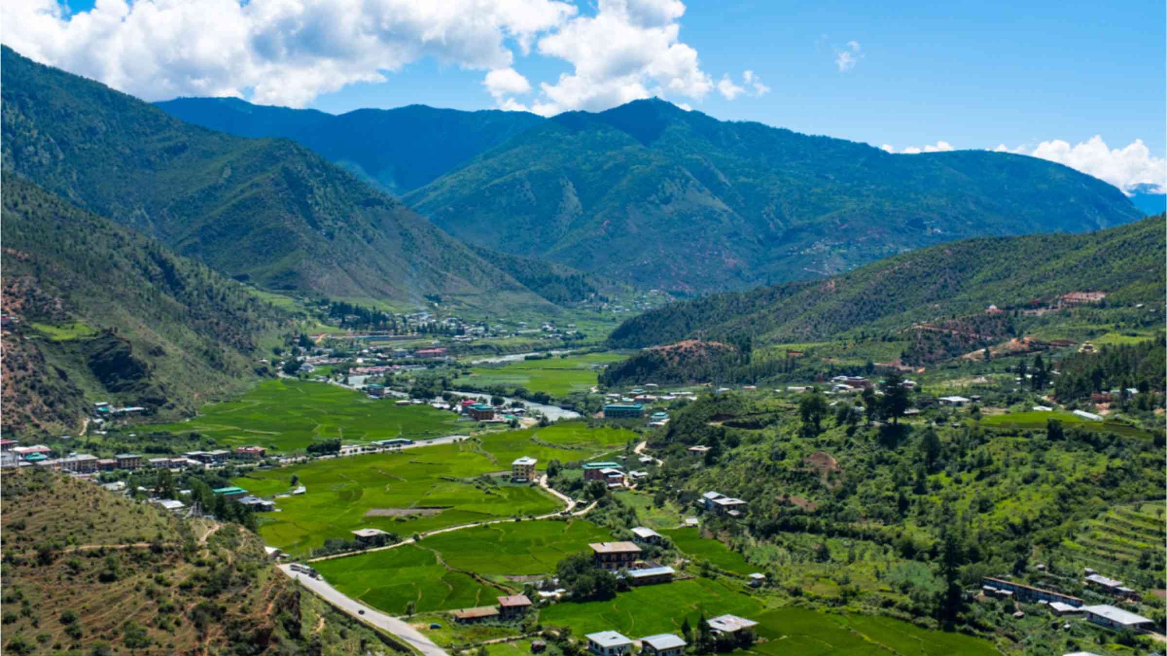 This is Paro city in the Kingdom of Bhutan.