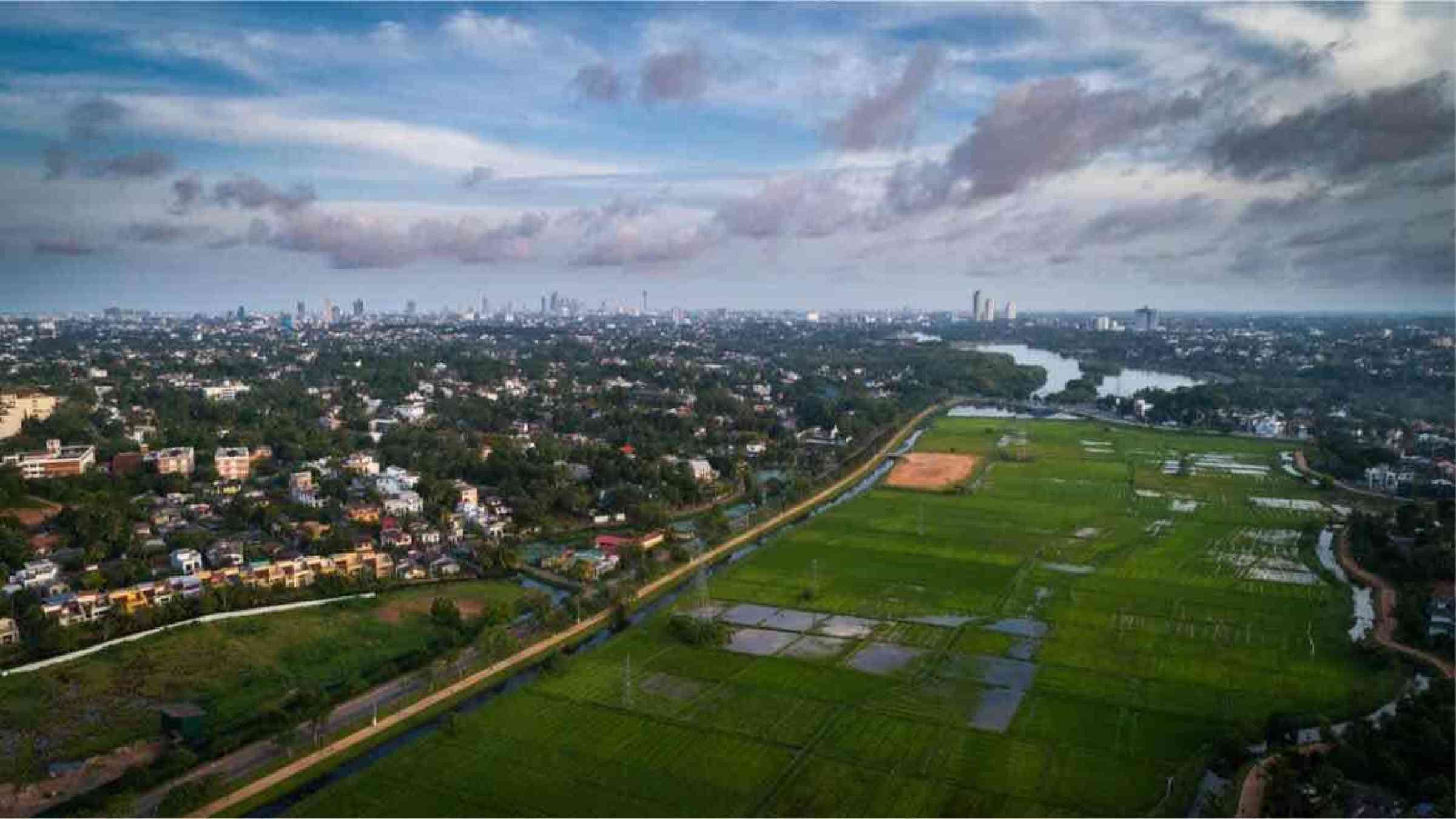 Aerial view of Colombo's wetlands
