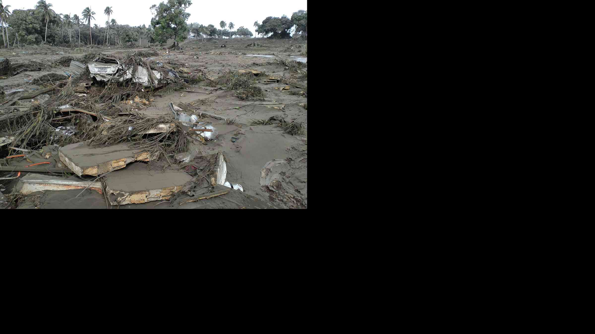 Damage from volcanic eruption and tsunanami - Sopu, Tonga 16 January 2022