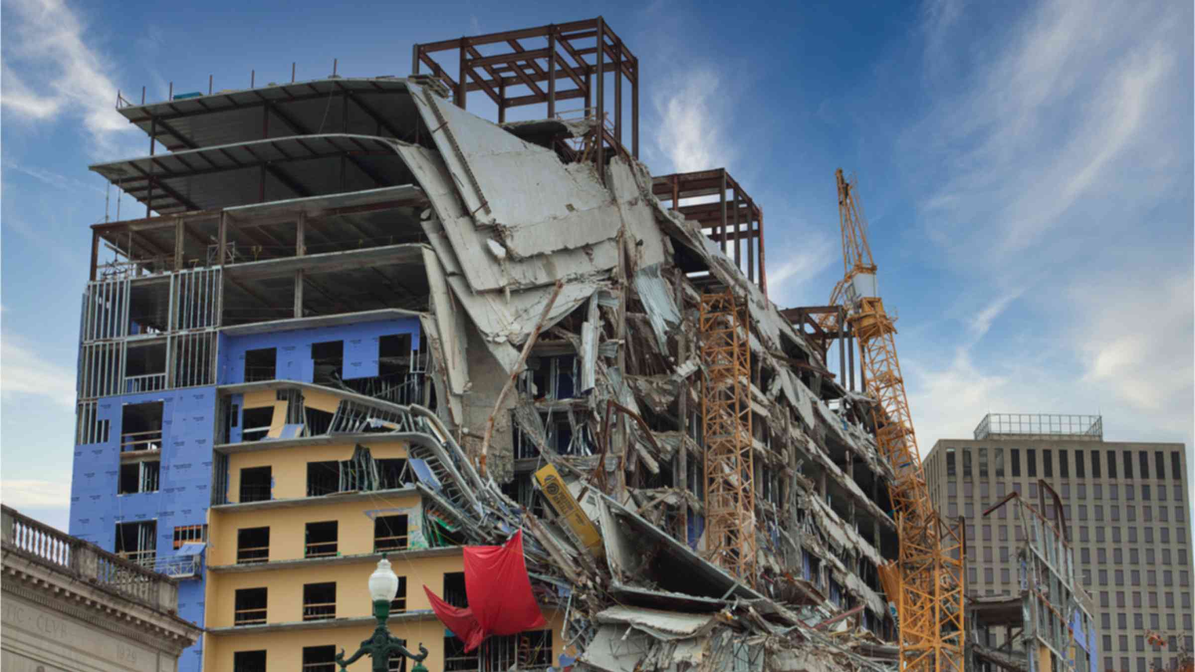 On 23 December 2019, the Hard Rock Hotel building construction collapsed in New Orleans.