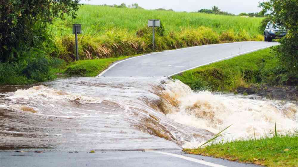 Flooded road