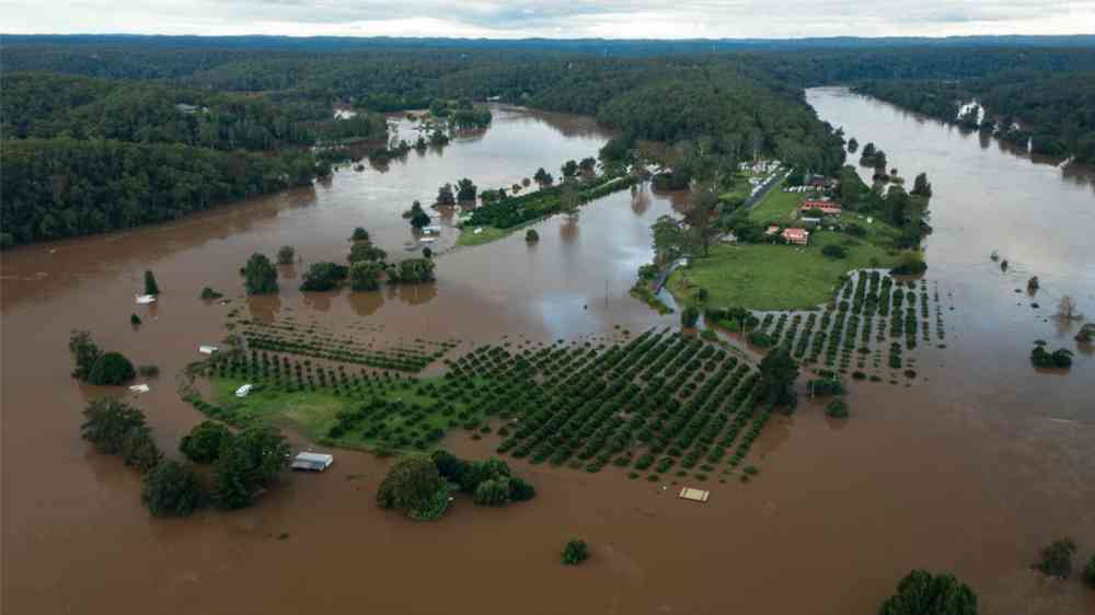Flooded suburb in Sydney