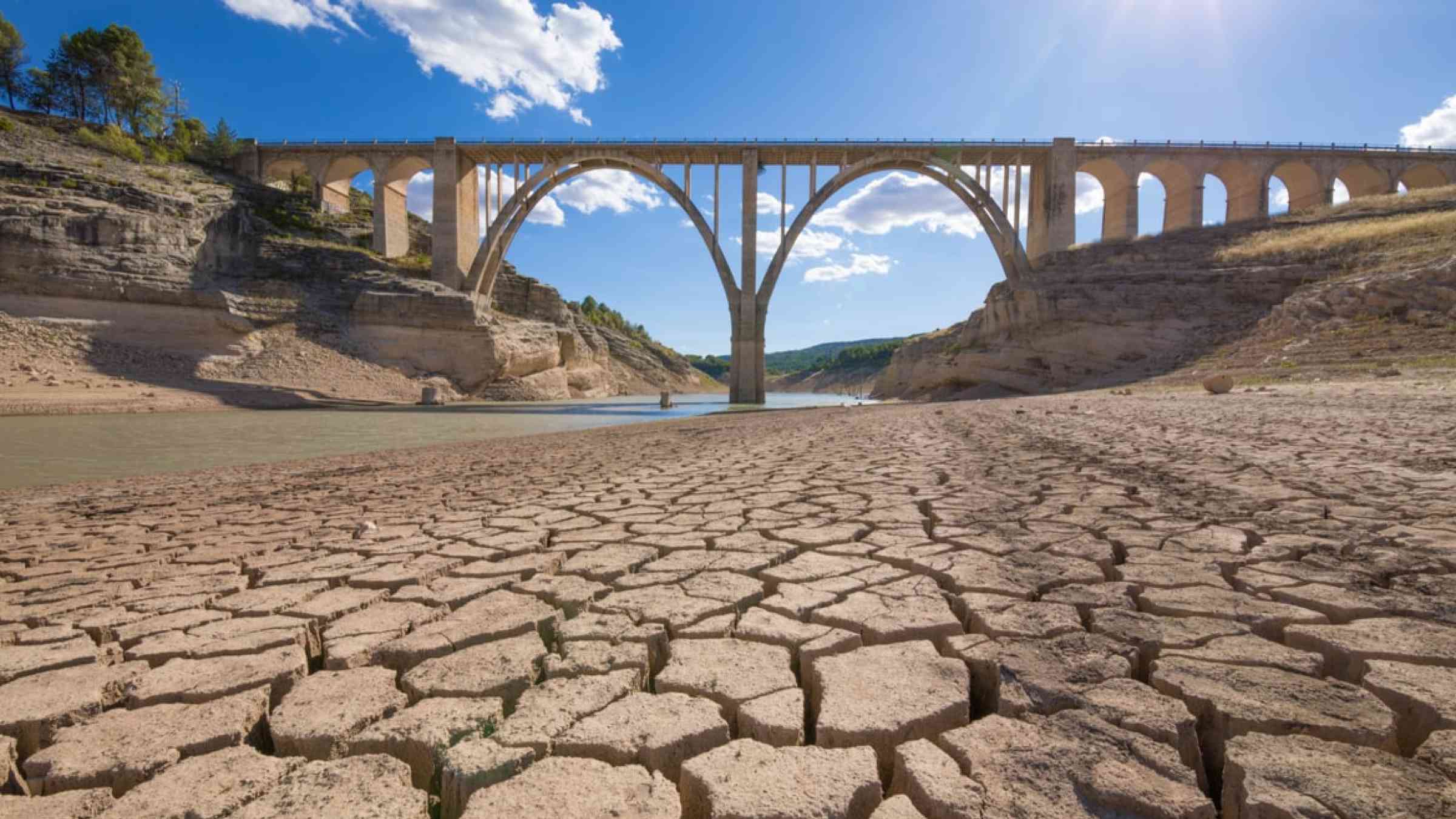 Dried river in Spain