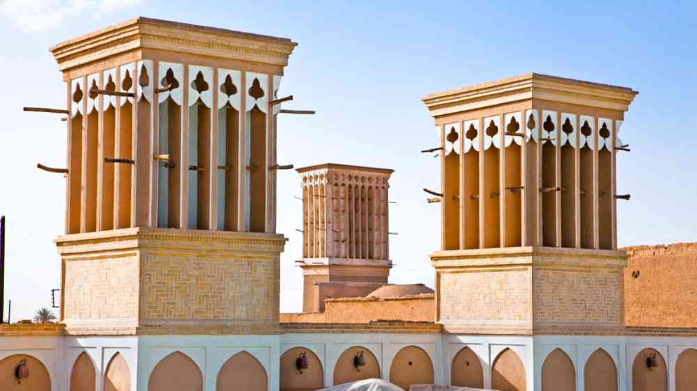 Traditional windcatchers in Iran help cool houses