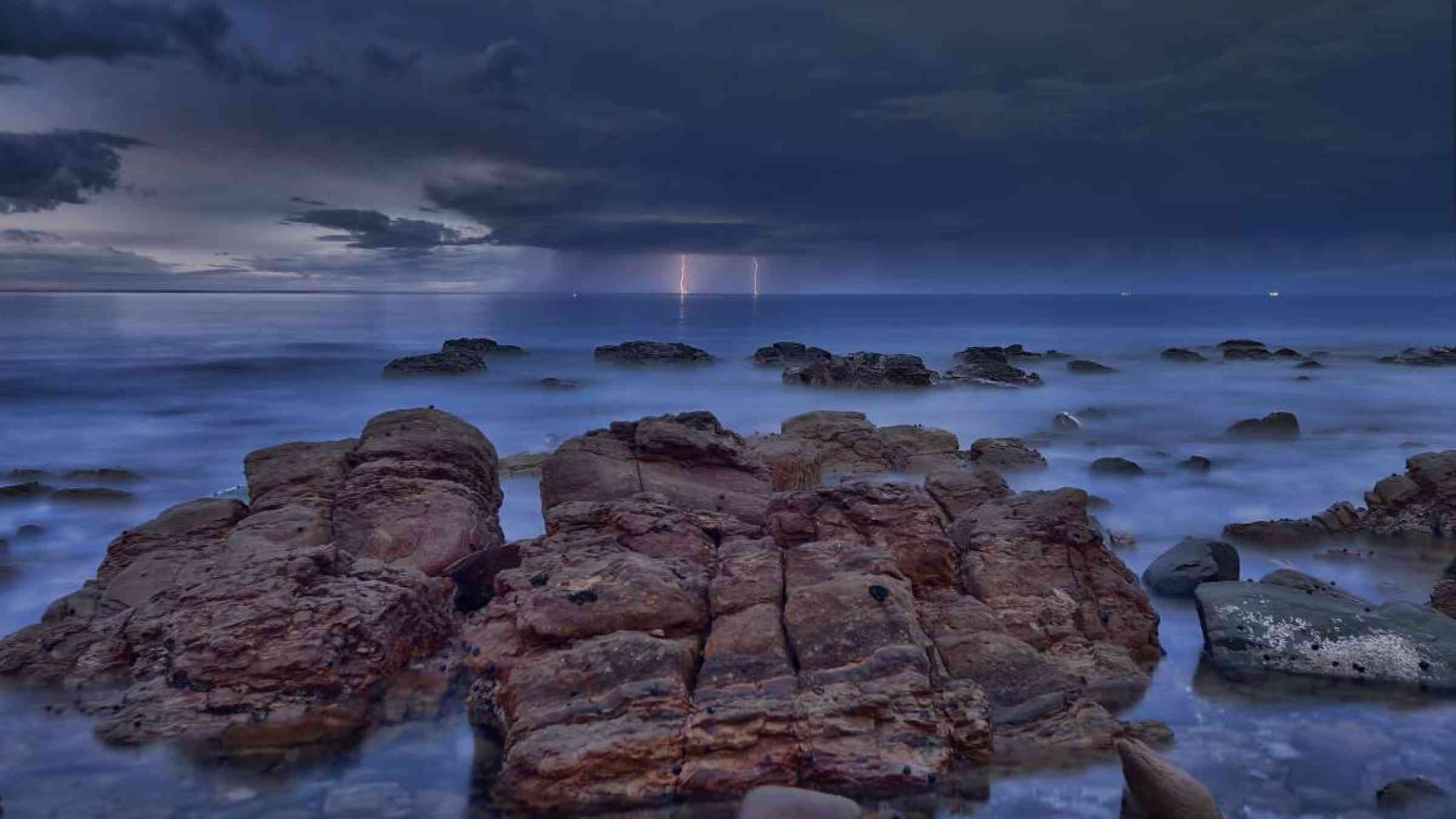 Beach storm, Adelaide Australia