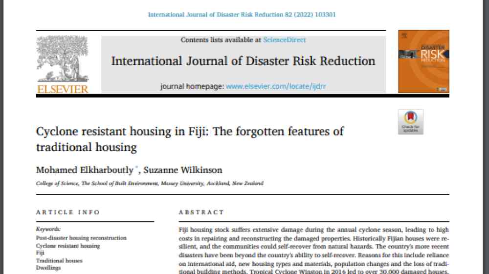Cyclone resistant housing in Fiji: The forgotten features of ...