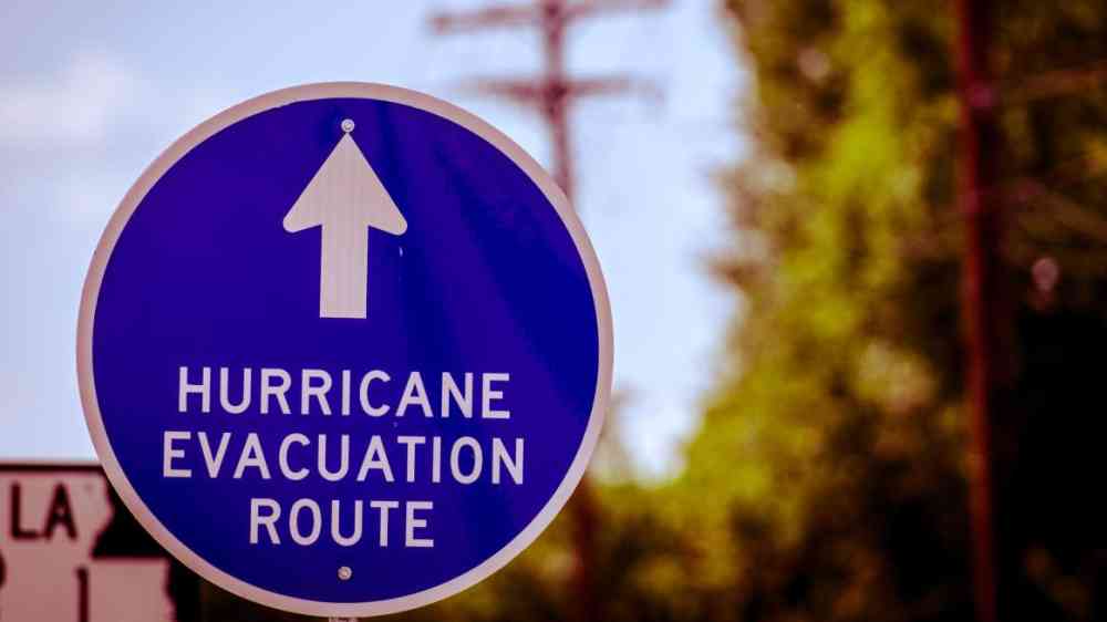 Hurricane evacuation route