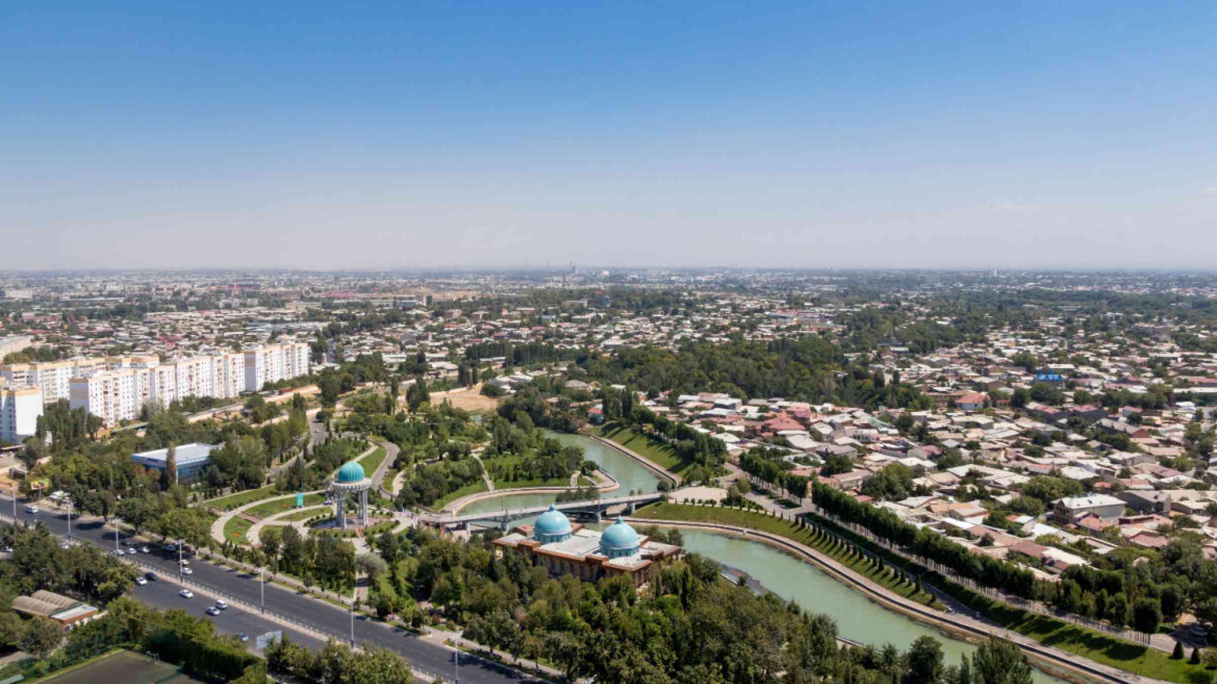 Aerial view of Tashkent, Uzbekistan