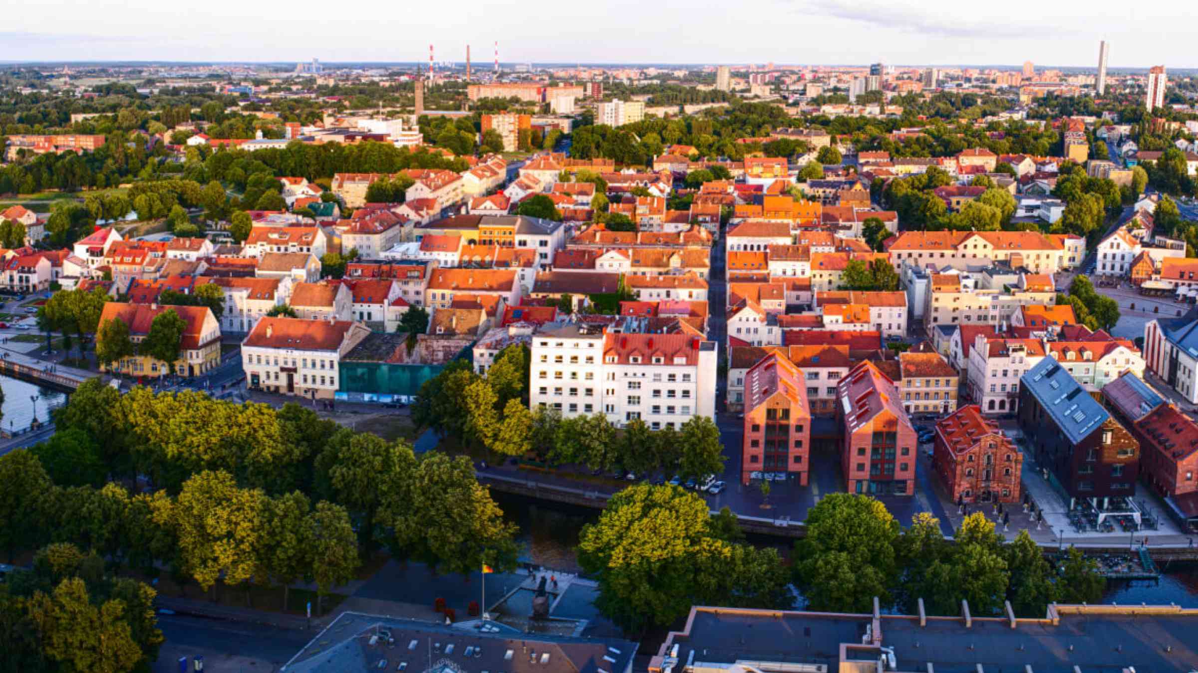 Aerial view of the Old town district